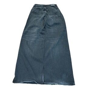 American Eagle Low Rise Baggy Wide Leg Jeans Womens 00 Stretch Black Denim Jeans